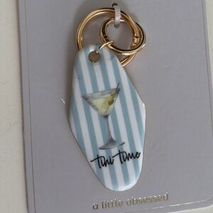 Striped Martini Bag Charm